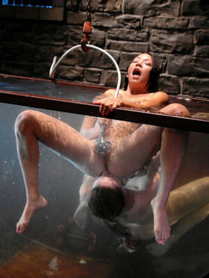 asian water torture - Keeani Lei gets her asian pussy and asshole punished during water torture