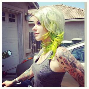 Green Hair - Blonde and Neon Green Hair