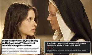90 Year Old Nuns Porn - Raunchy lesbian nun thriller featuring a Jesus sex toy and based on a true  story is hit by backlash | Daily Mail Online