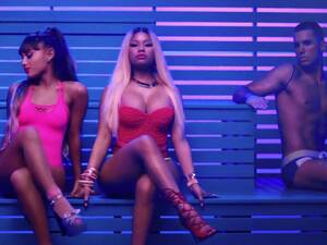 Beyonce Lesbian Porn - Ariana Grande & Nicki Minaj's New Music Video Actually Makes Working Out  Look Fun