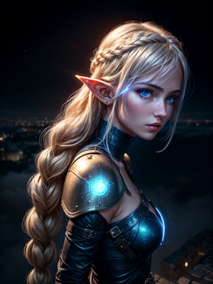 Female Elf Porn - matte clothe, 1 Person, light golden hair elf girl with a French braid  looking into the distance AI Porn