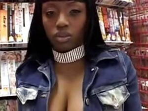 black porn store - Super Big Tit Black Babe Fucks In Sex Shop! | xHamster