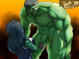 hulk massive cock cartoons - Hulk get his might green cock sucked and fucked by cute green chick -  CartoonTube.XXX