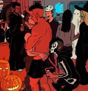 Gay Devil Porn Comics - Tobias and Guy â€” Summer break squad and Halloween party.