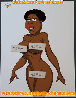 Loretta Brown Cleveland Brown Porn - Loretta Brown (Family Guy) Pin-Up Color Illustration Art Print |  KeyeskeKara Creations