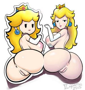 Mario Peaches Pussy Porn - 2015 2girls anus areola ass big_ass blonde_hair breasts bubble_butt crown  dat_ass earrings female female_only gloves gray_impact