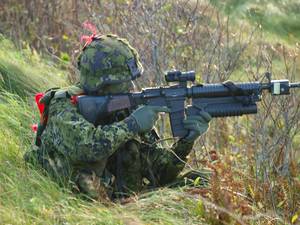 Canadian Army Porn - Danish PVT with a rifle and granade launcher. Find this Pin and more on Military  Porn ...