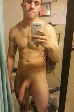 big black dick mirror nudes - ... big dick guy selfie naked in shower ...