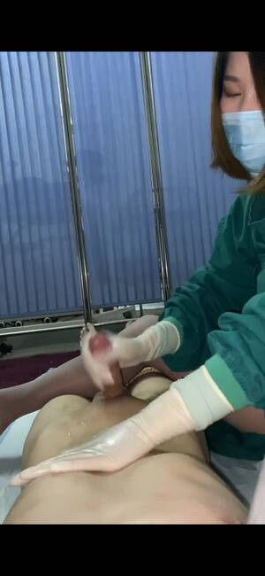 asian nurse handjob gloves - Chinese mistress surgery gloves handjob