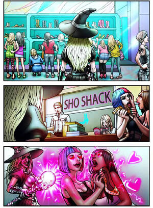 Lesbian Vampire Sex Comics - Mall Madness Giantess Club comic with Wilendra transforms the mall into  crazed lesbian sluts & growing