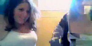 college teens teasing - Two college girls teasing on omegle