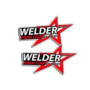 day with a porn star - Volkrays 2 X Personality Car Sticker Welder By Day Porn Star By Night  Accessories Reflective Waterproof Pvc Decal,5cm*11cm - Car Stickers -  AliExpress