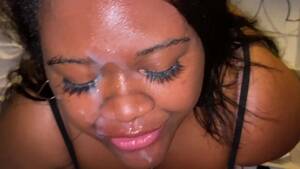 black gf facial - My Black little Babygirl Facial Cumshot Compilation! she Deepthroats  Daddy's BWC and Loves the Cum