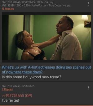 Jodie Foster Porn Captions - Anon expulses : r/4chan