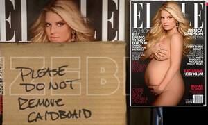 Ashlee Simpson Tits - Pregnant Jessica Simpson's nude magazine cover is censored by grocery store  | Daily Mail Online