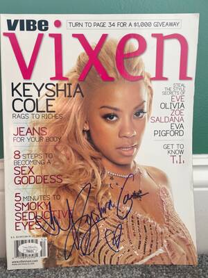 Keyshia Cole Sex Tape - Keyshia Cole signed JSA COA Magazine Vixen rap psa bas | eBay