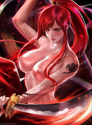 Fairy Tale Fan Service Anime Porn - Erza Scarlet, Fan Service, Fairy Tail, Art Work, Fairies, Animation, Manga,  Sexy, Porn