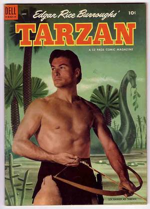 All Vintage Tarzan Porn - Tarzan Comic books | TARZAN # 45 Dell Comic Book DINOSAUR COVER 1953
