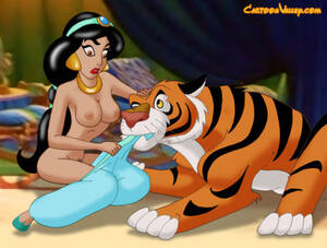 cartoon porn aladdin and the tiger - Jasmine and tiger Rajah sex