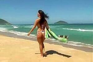 dirty brazilian anal - Dirty hoe had anal sex and facial on a Brazilian beach