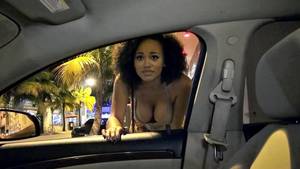 ebony amateur car sex - Dumped ebony teen Julie Kay public sex