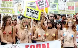 bottomless nude beach voyeur - Why don't cops arrest shirtless women in gay pride parades? - Quora