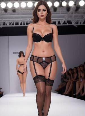 Lingerie Fashion Show - AI Porn Image of 1 Woman, Stand Up, Bandeau Bra, Lingerie, Seductive |  Makeporn.ai