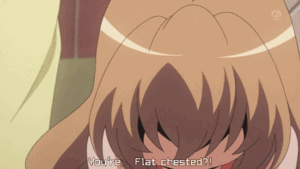 flat chested girl cartoon porn - Flat Chest Anime Girls Yuri Gif