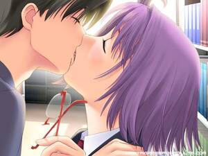 Kissing Anime - Sex hentai. Gorgeous anime chick kissing wi - XXX Dessert - Picture 2
