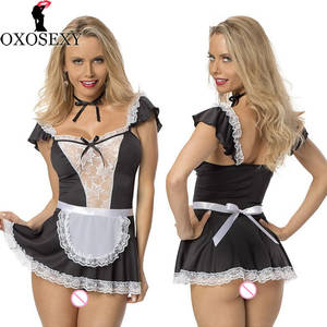Hot French Women - OXOSEXY 2017 porn French Maid lingerie+collar cosplay women sexy lingerie  hot lace babydoll sexy