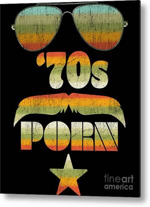 70s Funny Porn - Faded Vintage 1970s Porn Star Metal Print by Deluxe Chimp - Pixels