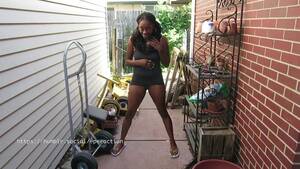 black outdoor pissing - Black Girl power piss on neighbors porch - ThisVid.com