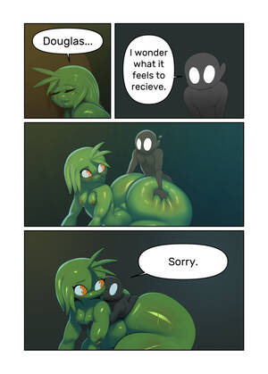 alien anal sex cartoons - Rule 34 - ... alien anal anal sex ass bent over big butt blush butt grab  comic dialogue doggy style duo embrace empty eyes english text from behind  position ghost green body