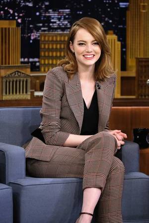 Fallon Bowman Porn - Emma Stone Visits 'The Tonight Show Starring Jimmy Fallon' at Rockefeller  Center on December 2016