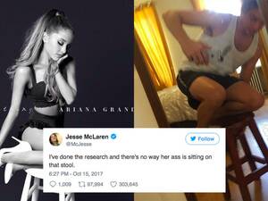 Meme Ariana Grande Nude Porn - Ariana Grande kneels on very tiny stool, becomes very big meme | Mashable