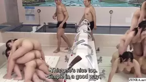 asian group nude pyramid - JAV time stop naked pyramid of women in bathhouse Subtitles | xHamster