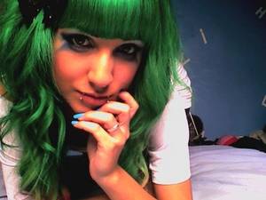 Green Haired Porn - \
