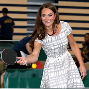 college ping pong table - Kate Middleton Plays Ping Pong, Soccer with Princes William and Harry