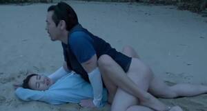 korea beach sex - Korean brunette is sucking dick and getting a rear fuck on the beach, in  the late afternoon - Free Porn Sex Videos XXX Movies