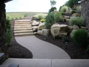 Hardscape Porn - A nice looking hardscape..love the mix of boulders and pavers.