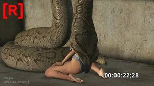 cartoon anaconda porn - Huge 3D snake eats a horny girl snack