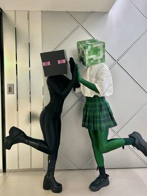 Minecraft Sexy Creeper - My cousin and I dressed up as a creeper and an enderman for a convention! :  r/Minecraft