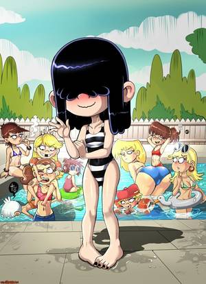 House Porn Drawings - Lucy Loud and her siblings at the public pool. Even Goth Lolis get wet  sometimes. This was originally a sketch Shmutz did for me, to show how he  would draw ...