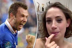 football babe - Italy striker Antonio Cassano has been offered porn with a hot babe