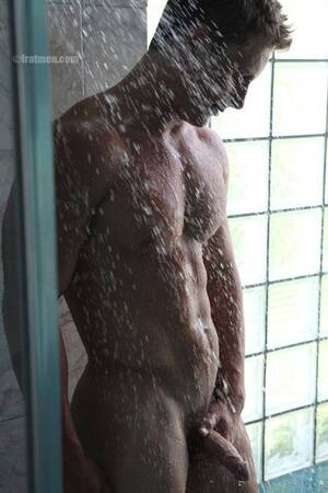 Male Models Shower Porn - Muscle fratmen model Clayton naked in shower