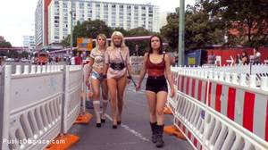 Bondage Layla - Photo number 3 from Juliette March Disgraces Two Busty Bondage Slut Blondes  shot for Public Disgrace