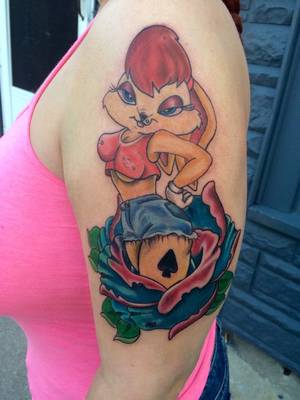 Barcode Slave Tattoo Porn - Newest Snowbunny QofS tat. I fucking LOVE it!!! Did it up to