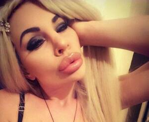 big fake lips - Enormous 'porn star lips' on show in terrifying gallery of selfies | The Sun