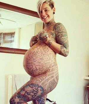 naked pregnant tattoo - zviavner: 1 The Illustrated Preggo Tumblr Porn