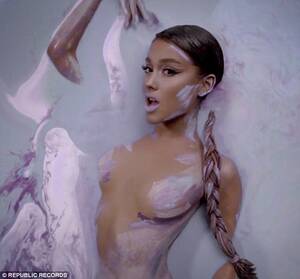 Celebrity Porn Ariana Grande Naked - Ariana Grande writhes naked in paint in sensual video for God Is A Woman...  and hints at pregnancy | Daily Mail Online
